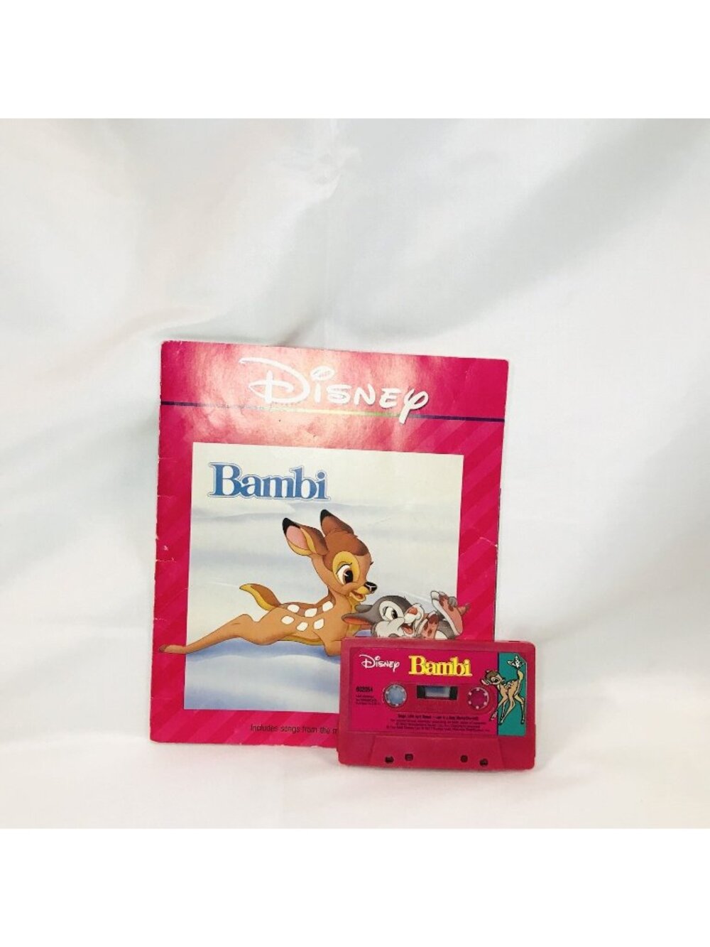 Bambi Read Along Paper Book Cassette Disney Vintage Audio Story Replacement